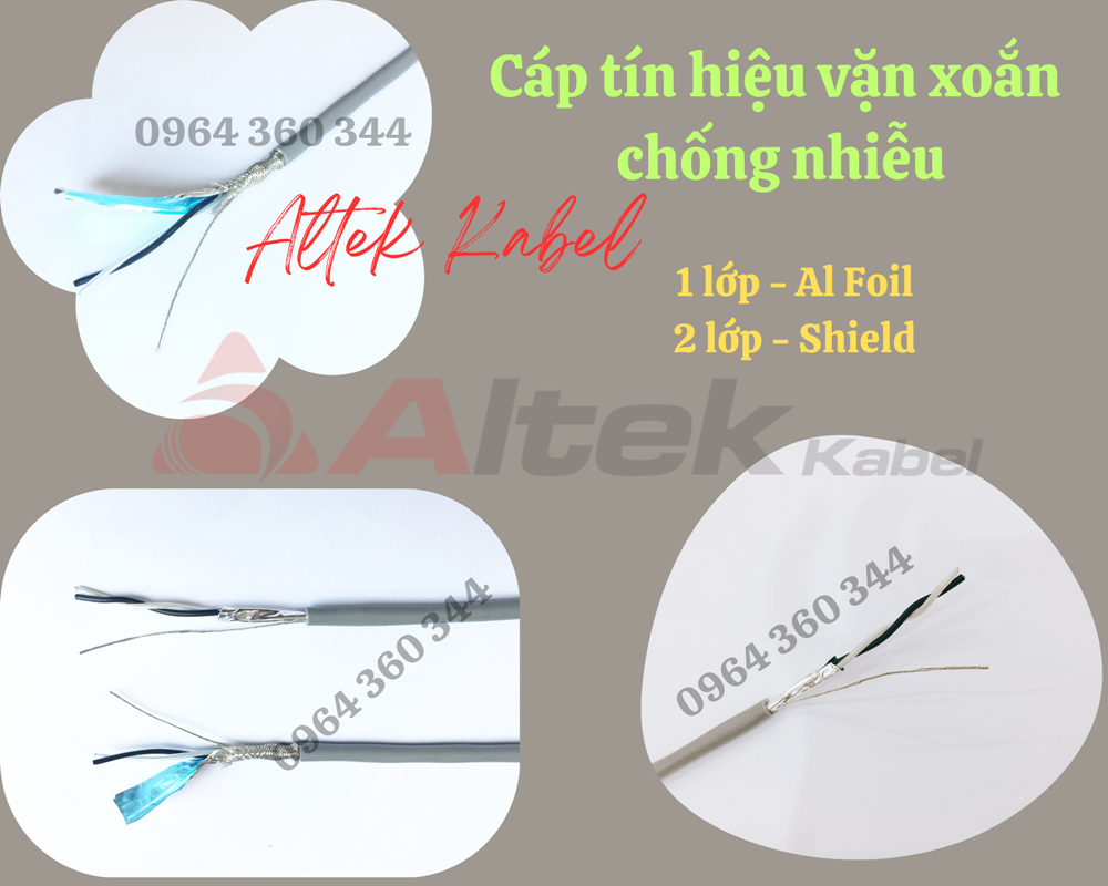 Cáp tín hiệu chống nhiễu vặn xoắn 18awg 1pair/2pair/3pair/4pair
